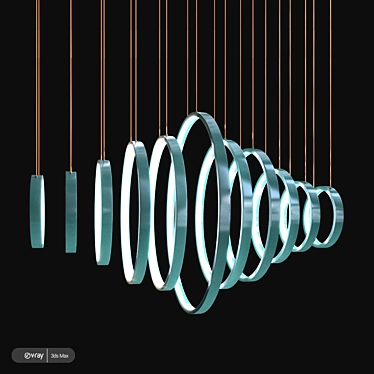 Elegant Cavatelle Chandelier by Romatti 3D model image 1 