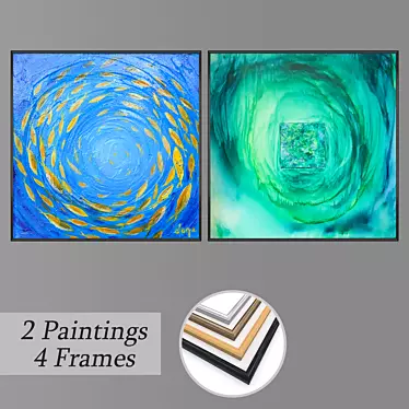 Elegant Wall Art Set 3D model image 1 