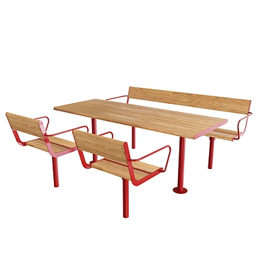 Vestre Urban Outdoor Furniture Set 3D model image 1 