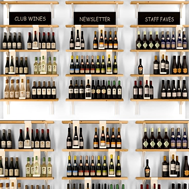 Title: Exquisite Wine Collection from Set-539 3D model image 1 