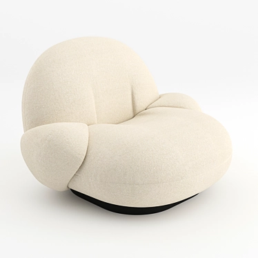 Modern Pacha Lounge Chair: Sleek Comfort with Armrest 3D model image 1 