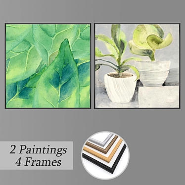 Contemporary Wall Art Set 3D model image 1 