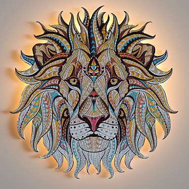 Product Title: Etno Lion Tree Art 3D model image 1 