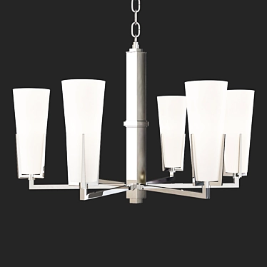 Elegant Upton Chandelier: Radiant Lighting 3D model image 1 