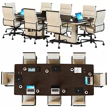 Modern Conference Table 06 3D model image 1 