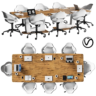 Sleek Conference Table 2015 3D model image 1 