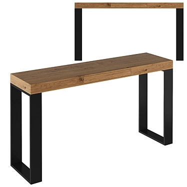 Modern Oak Veneer Console: Franco CII39 3D model image 1 