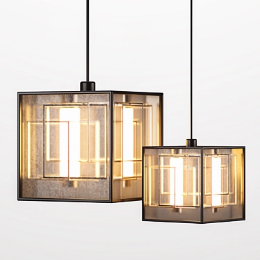 Cube Pendant Lamp 3D model image 1 