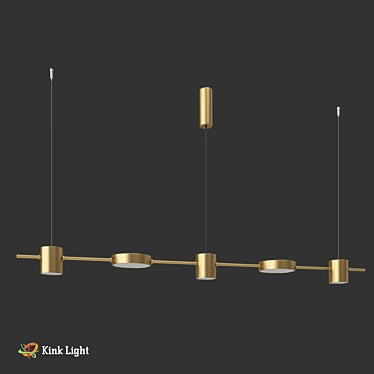 Bronze Loft Suspension Light 3D model image 1 