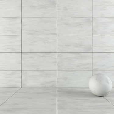 Luce Perla Concrete Wall Tiles - Modern and Versatile 3D model image 1 