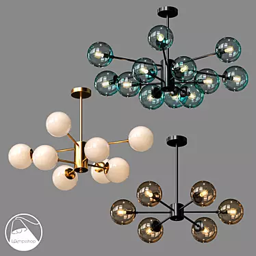 Euphoria Chandelier: Luxurious and Elegant 3D model image 1 