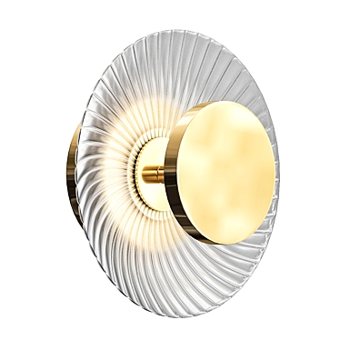 Golden LED Ceiling Light 3D model image 1 