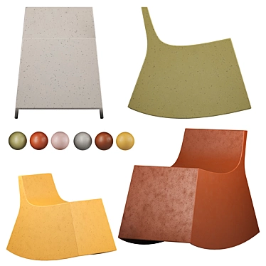 Contemporary BURANO CEMENT Furniture 3D model image 1 