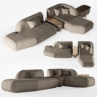 Ultimate Donna Raft Sofa 3D model image 1 