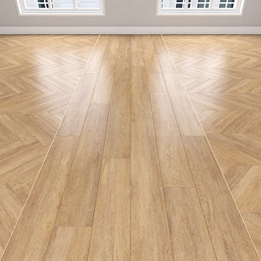 Oak Parquet: Herringbone, Linear & Chevron 3D model image 1 