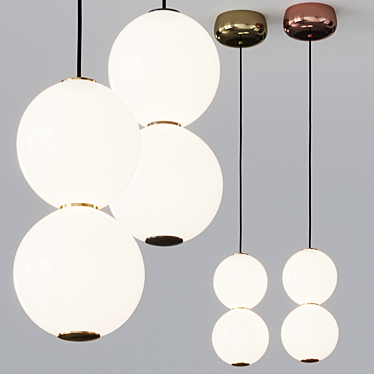 Formagenda Pearls E Suspension - Stylish Hanging Lamp 3D model image 1 