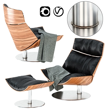 Kara Contemporary Armchair: Stylish and Versatile 3D model image 1 