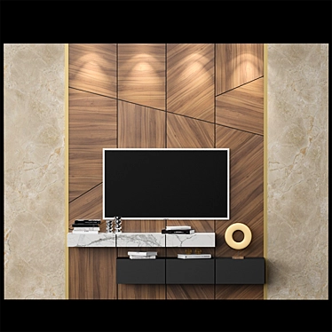 Versatile TV Stand: Max & Obj Formats 3D model image 1 