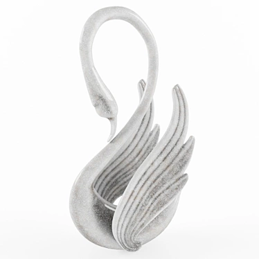 Graceful Swan Sculpture Decor 3D model image 1 