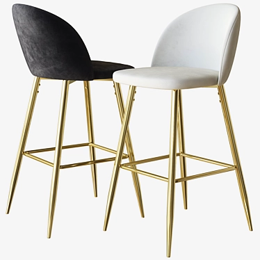 Stylish Cozy Bar Chair 3D model image 1 