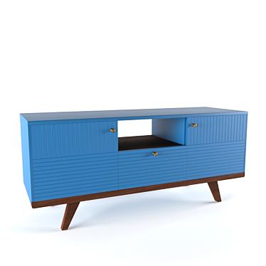 Modern Blue TV Cabinet Thimon V2 3D model image 1 