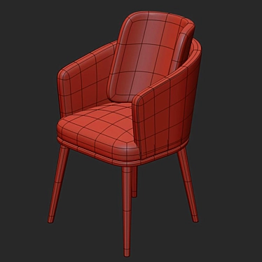 Elegant Porto 242T Dining Chair 3D model image 1 