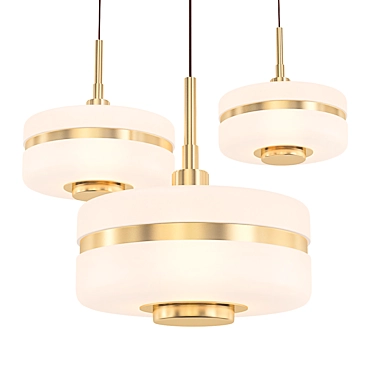 Industrial Loft Glass Pendant Light 3D model image 1 