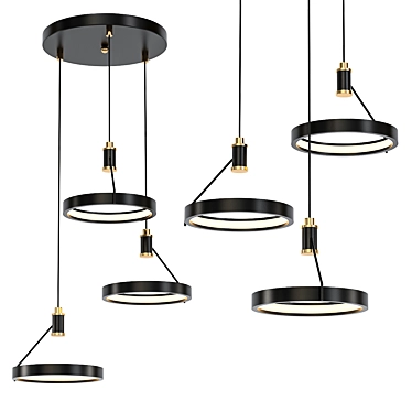 Sleek LED Pendant Light 3D model image 1 