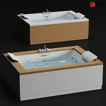 NOVELLINI Sense Dual: Luxurious Italian Bathtub 3D model image 1 