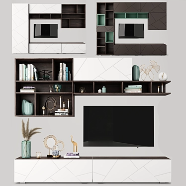 Lazurit Selesta TV Wall Unit 3D model image 1 