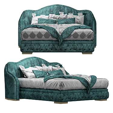 Elegant Smeraldo Zanaboni Bed 3D model image 1 