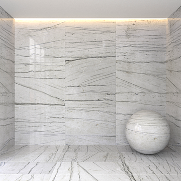 Luna Taupe Marble Tile: Elegant and Versatile 3D model image 1 
