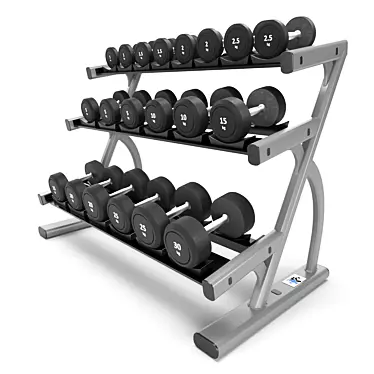 MaxFit Body Building Set: Gym Tools for Fitness 3D model image 1 
