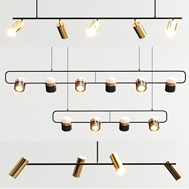 Modern Pendant Lighting | Lino Ling Obie Chandelier 3D model image 1 