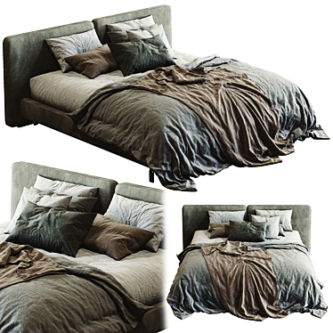 Tatlin Modern Bed - Minotti's Masterpiece 3D model image 1 