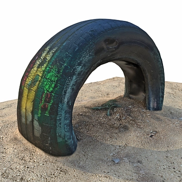 High-Quality Car Tire: 8K Texture 3D model image 1 