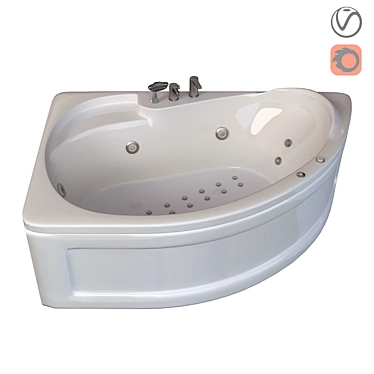 Luxurious Bathtub: Ariana 701 3D model image 1 