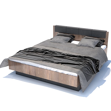 Modern Loft Style Bed 3D model image 1 