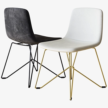 Vela Upholstered Chair: Elegant Comfort 3D model image 1 
