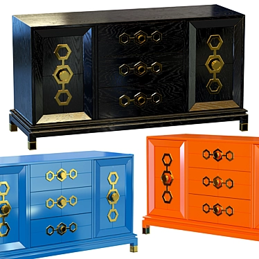 Jonathan Adler Turner Credenza: Stunning and Functional 3D model image 1 