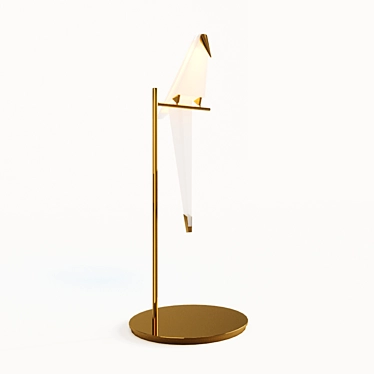 Bird-inspired Perch Table & Floor Lamp 3D model image 1 