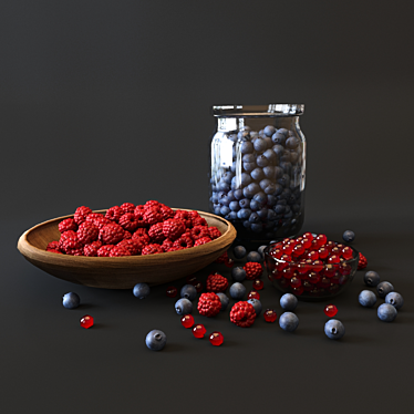 Juicy Berry Delight Set 3D model image 1 