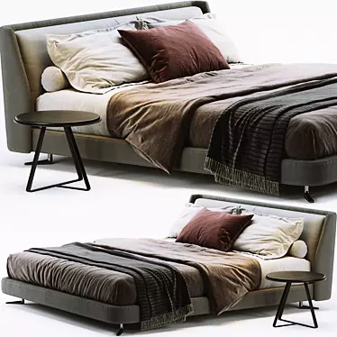 Luxury Minotti Spencer Bed 3D model image 1 
