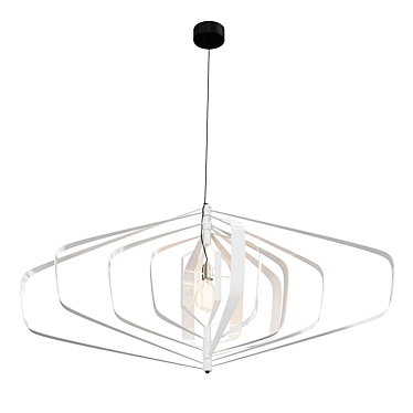 Minimalist Industrial Pendant Lamp 3D model image 1 