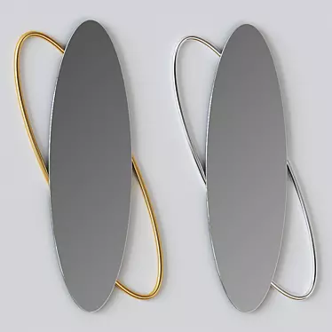 Modern Oval Mirror 160cm x 90cm 3D model image 1 