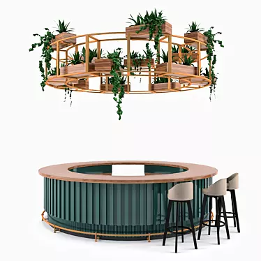 Modern Restaurant Bar Zone 3D model image 1 
