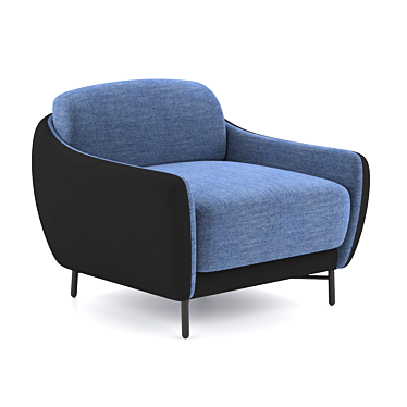 Modern Velvet Armchair | Stylish & Comfortable 3D model image 1 