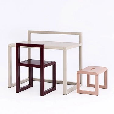 Stylish Little Architect Kids Furniture 3D model image 1 