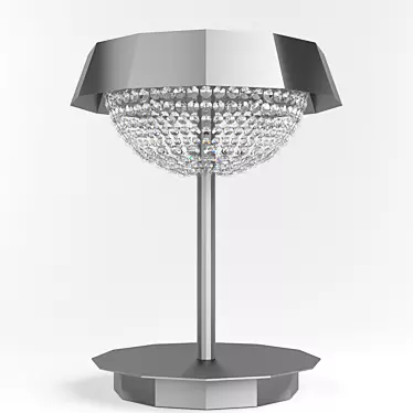 Elegant Crystal Table Lamps 3D model image 1 