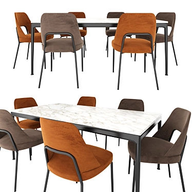 Elegant and Versatile: Joyce Chair and Pico Table 3D model image 1 